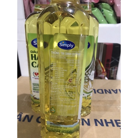 Dầu hạt cải Simply 1L