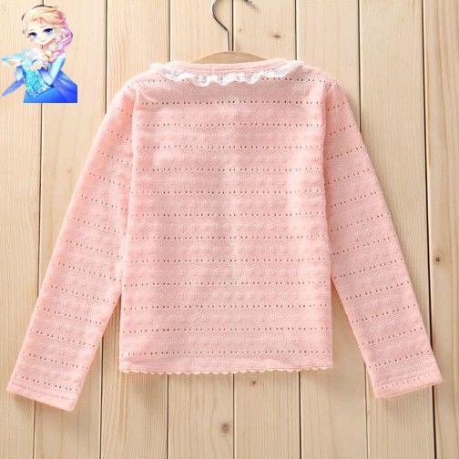 Áo Khoác Cardigan Viền Ren Tay Dài Phong Cách Thời Trang Hàn Quốc Mới 2021 Dành Cho Bé Gái