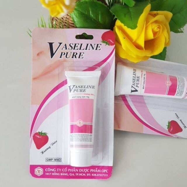 Tube dưỡng ẩm Vaseline Pure/ Hương dâu OPC - 10gr | BigBuy360 - bigbuy360.vn