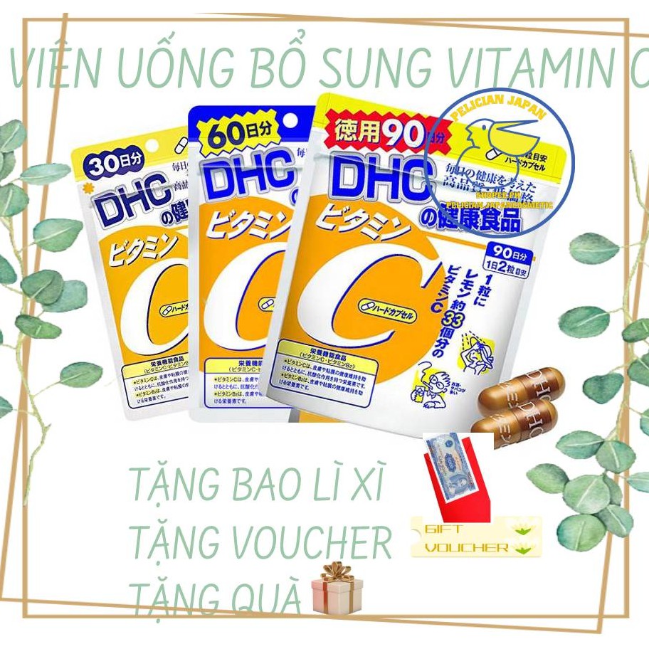 [LÌ XÌ +QUÀ KÈM ] VIÊN UỐNG BỔ SUNG VITAMIN C DHC Nhật bản