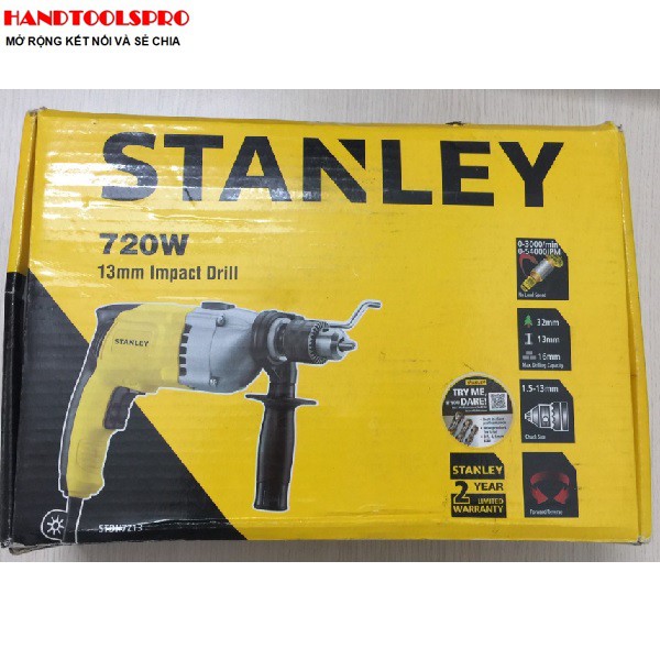 13mm Máy khoan động lực 720W Stanley STDH7213