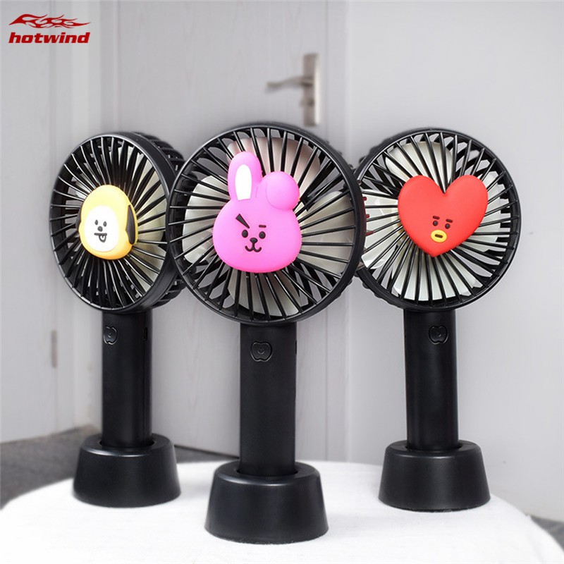 Quạt mini cầm tay họa tiết dễ thương nhỏ gọn tiện lợi