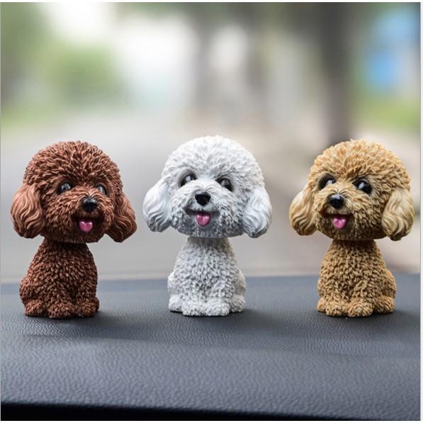 Tượng chó Poodle loại to đẹp trang trí xe hơi, bàn làm việc, làm quà tặng cực yêu - D&amp;A Shop.