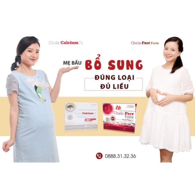 Chela-Ferr Forte - bổ sung sắt cho phụ nữ mang thai (Hộp 30 Viên)