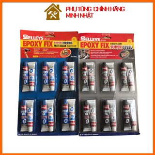 Keo AB Siêu Cứng 2 Thành Phần Keo AB Selleys Epoxy Fix Super Steel Nhỏ 20ml Chịu Nhiệt, Chịu Nước Dán Sắt, Gỗ Đá