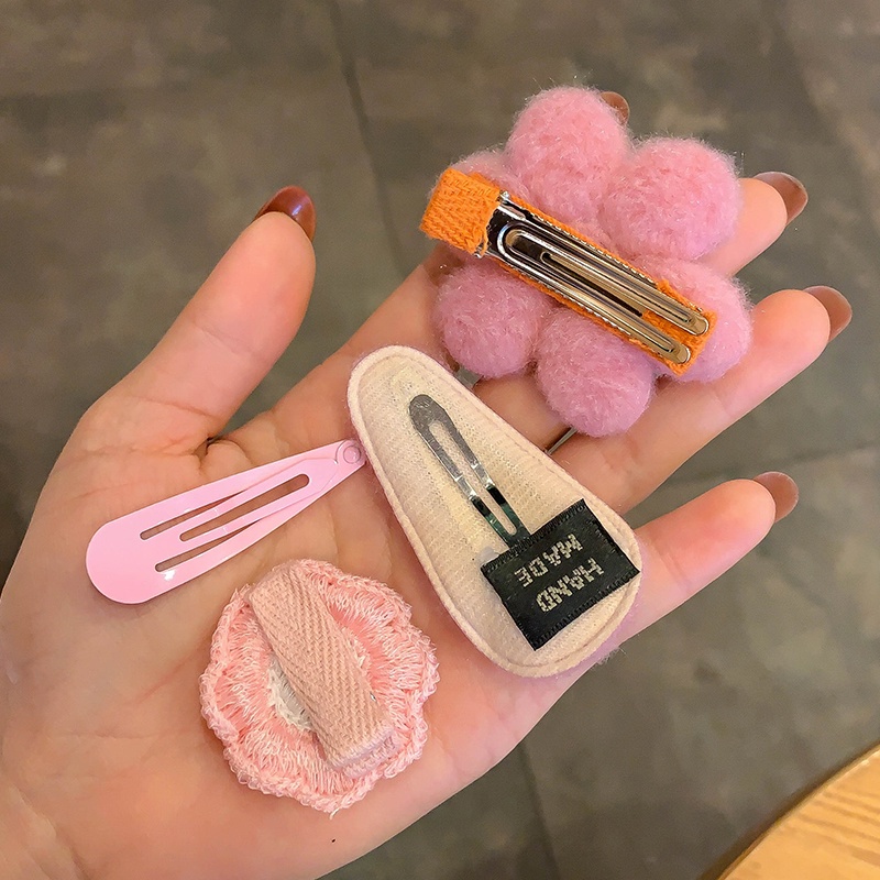 Bộ 8 cái kẹp tóc nơ nhung phong cách thu đông xinh xắn cho nữ