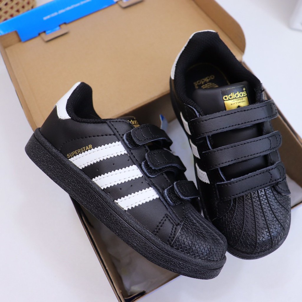 Tênis Infantil Adidas De Couro Com Sola Azul Respirável De Alta Qualidade