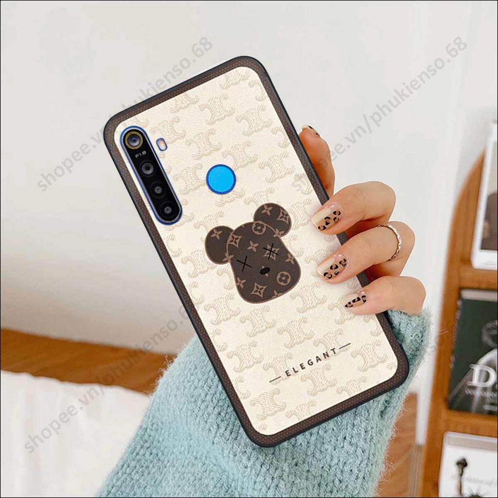 Ốp lưng điện thoại Realme 5 / 5 Pro / C3 elegant, gấu be@rbrick cao cấp, vỏ ốp rẻ đẹp