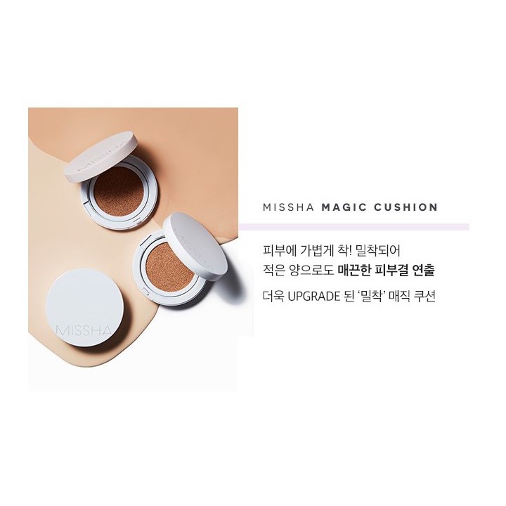 Phấn Nước Missha Magic Cushion Moist Up Dưỡng Ẩm, Giúp Da Bóng Khỏe Tự Nhiên SPF50+ PA+++ 15g