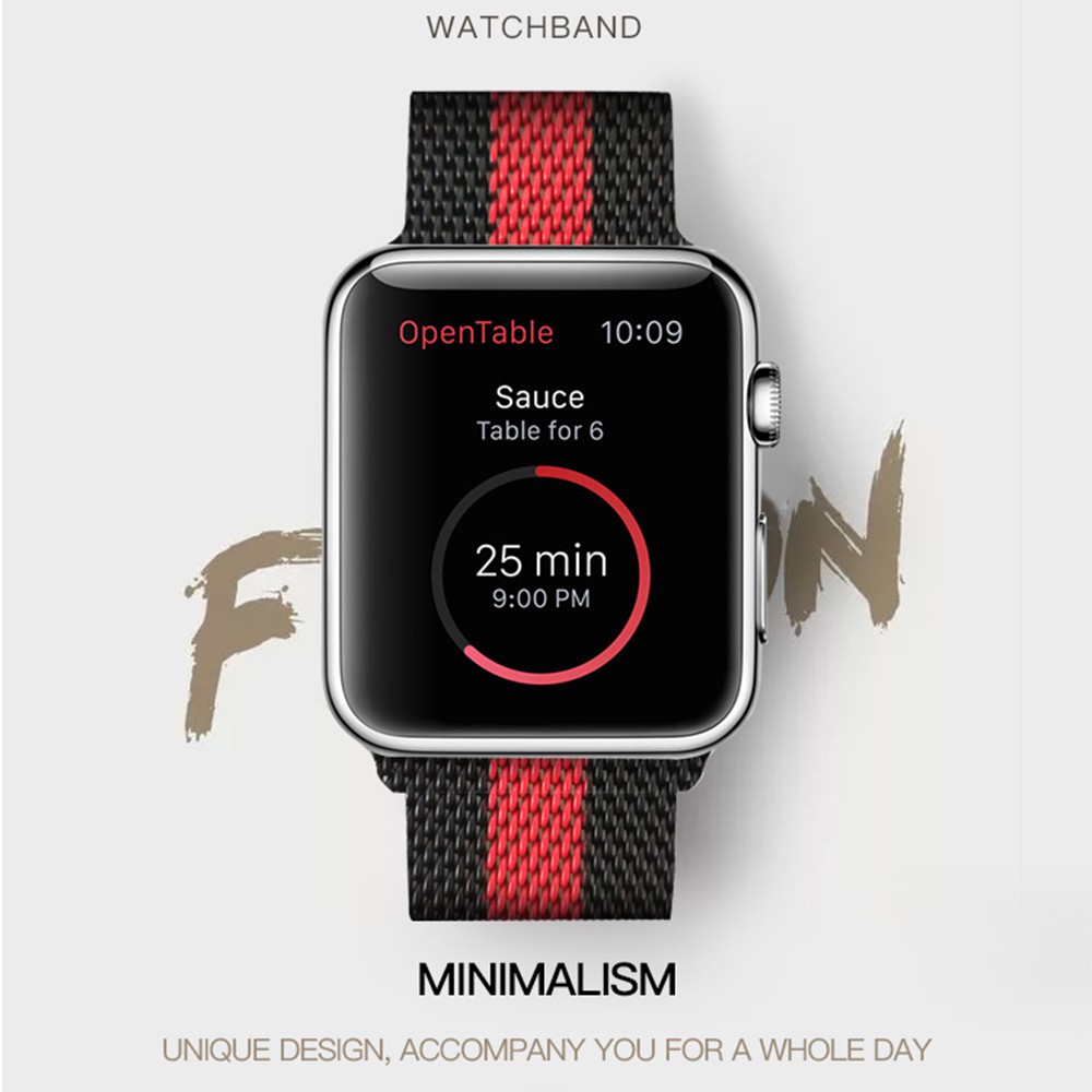 Dây Đeo Inox Milanese Cho Đồng Hồ Thông Minh Apple Watch Series 6 / Se / 5 / 4 / 3 / 2 / 44mm