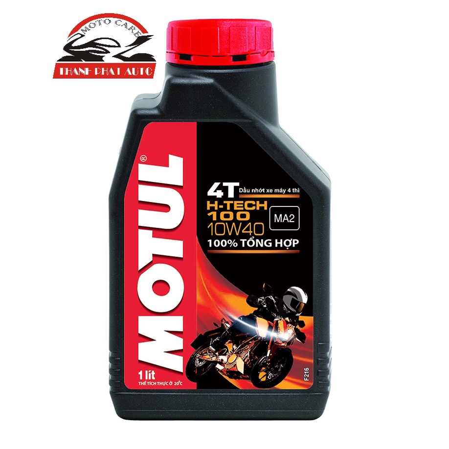 Nhớt tổng hợp cao cấp cho xe máy Motul H-Tech 100 10W40 1L