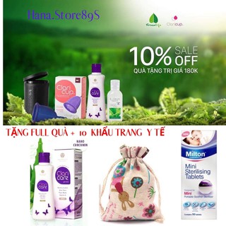 Cốc Nguyệt San Claricup Nhập Khẩu Pháp 💖 Tặng Thêm 5 khẩu trang y Tế💖 Nhiều Quà