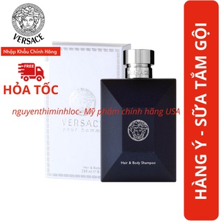 Sữa Tắm Gội Nam Hương Nước Hoa Versace Pour Homme Hair & Body Shampoo 250mL Cam Kết Chính Hãng Ý