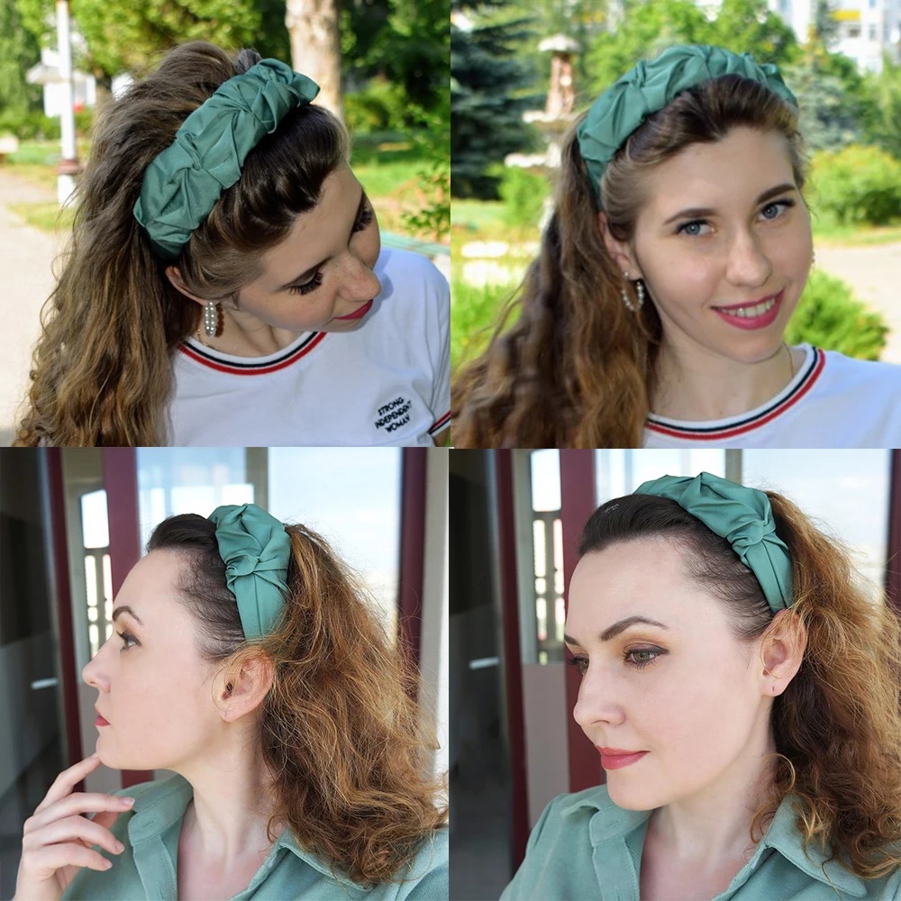 Cài Tóc Vải Màu Trơn Phong Cách Hàn Quốc Thời Trang Cho Nữ