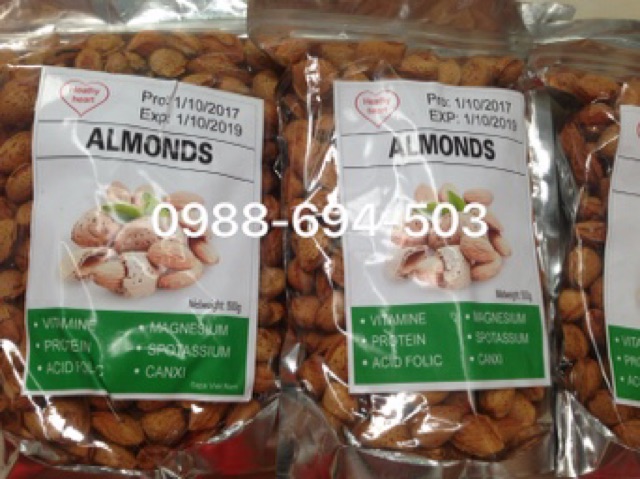 Combo 1kg hạnh nhân - 1kg óc chó siêu ngon