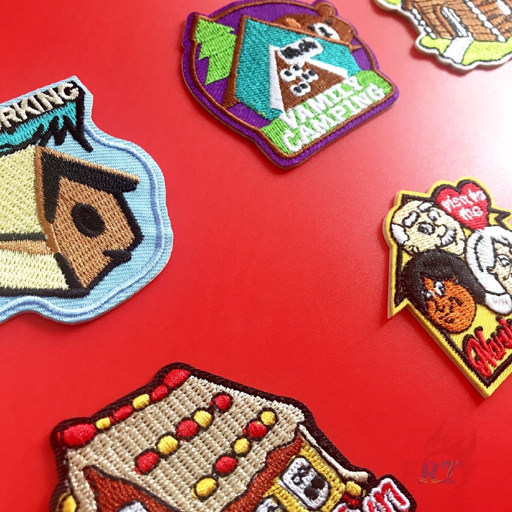 ☸ Miếng Dán Tự Dính Trang Trí Nhà Cửa ☸ 1 Sticker Ủi Thêu Hình Huy Hiệu