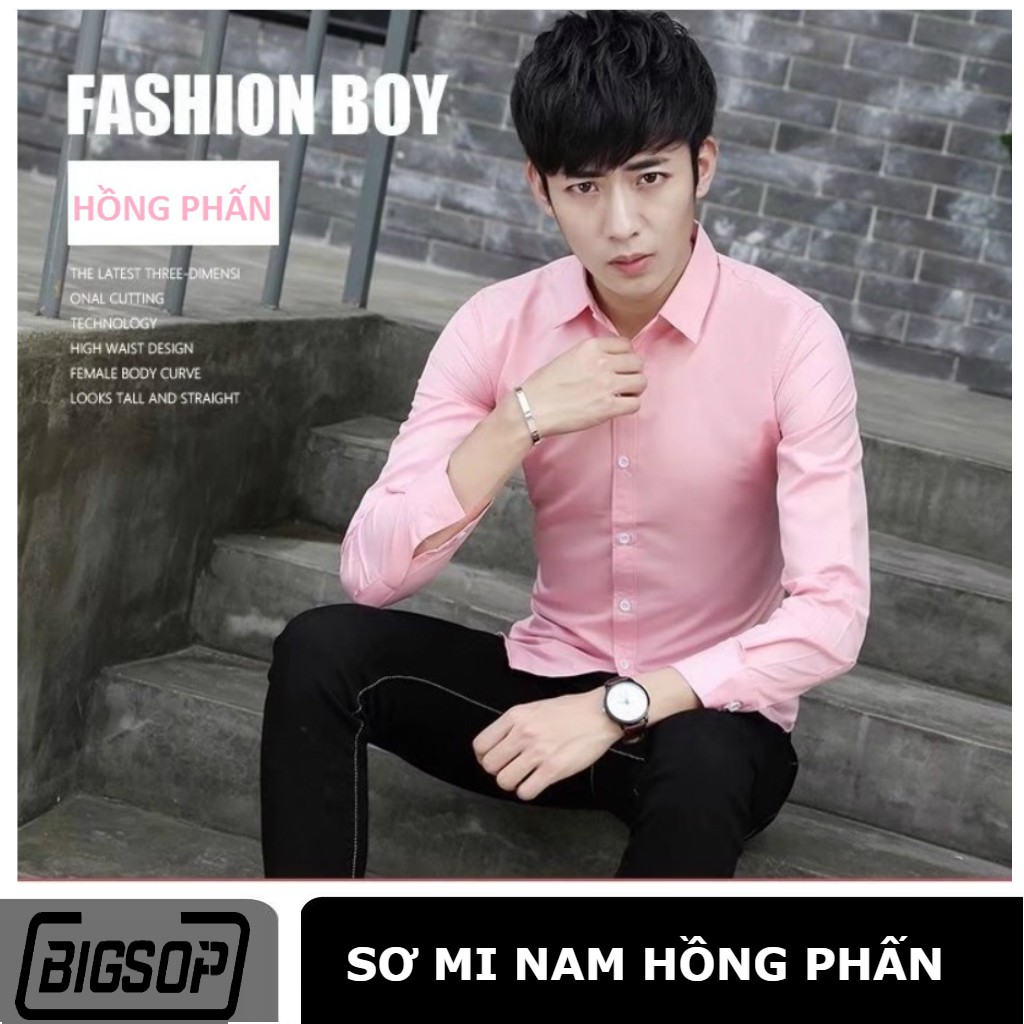 ⚡ BST Áo sơ mi Nam dài tay vải mịn không nhăn dáng Hàn Quốc dành cho chàng lịch lãm | BigBuy360 - bigbuy360.vn