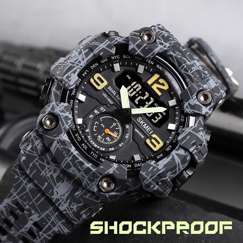 [On Sale] Arrival SKMEI 1637 Digital Watch Luminous Display Waterproof Shockproof Drop Resistant For Men 
