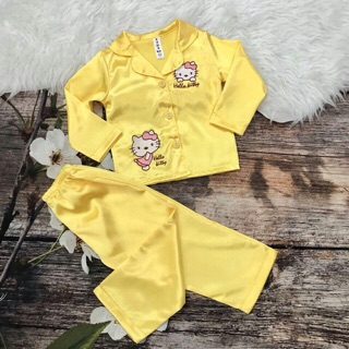 Bộ Pijama phi lụa Thái Tuấn bé gái