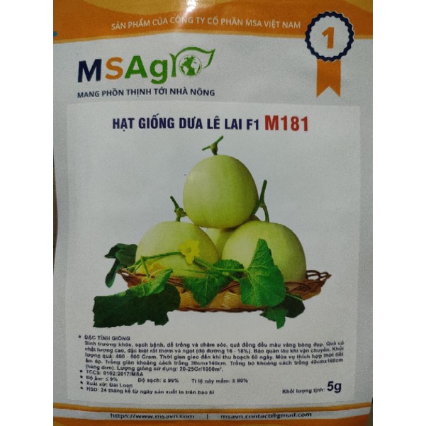 HẠT GIỐNG DƯA LÊ F1 M181