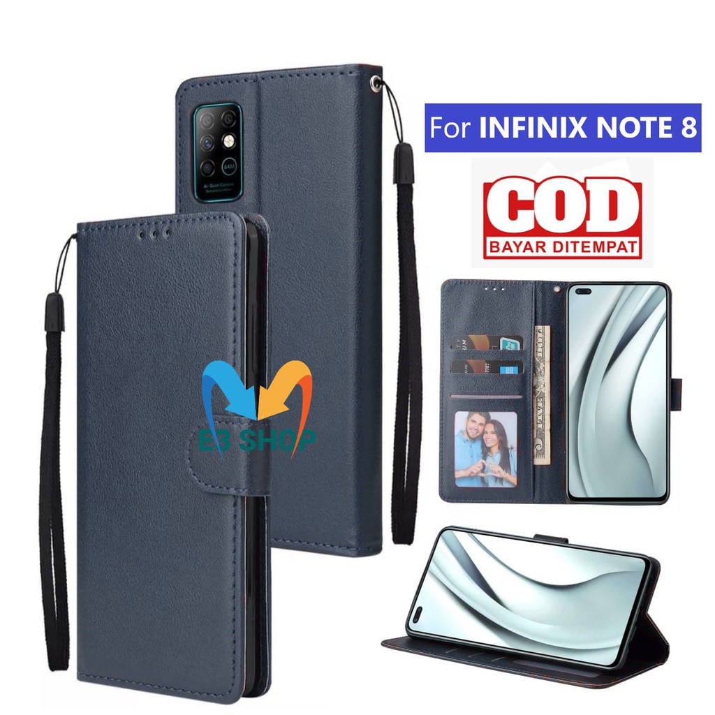 Bao Da Điện Thoại Nắp Lật Kèm Ngăn Đựng Thẻ Cho Infinix Note 8 Mobile