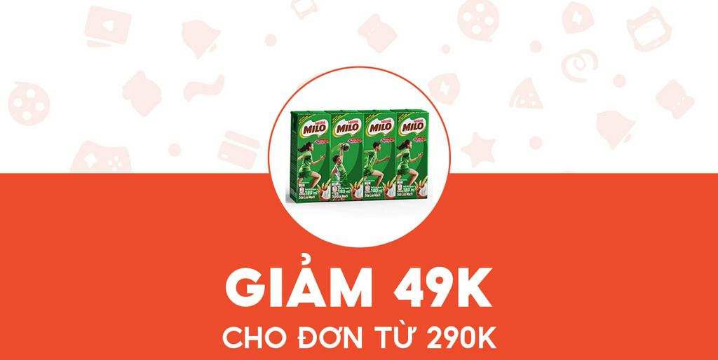 - Yespapa - Giảm 49K cho Lốc sữa Milo