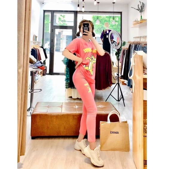 Sét bộ màu hồng in hình siêu cute(ẢNH THẬT)