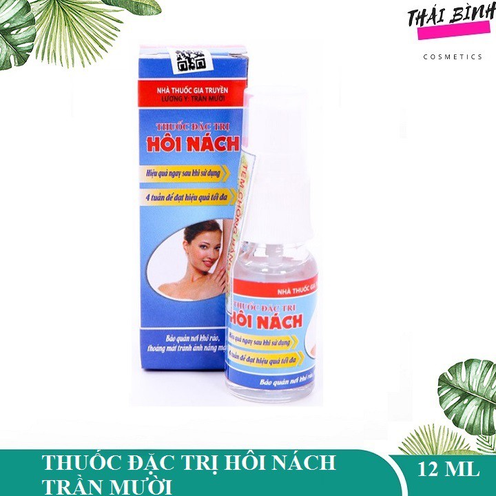 2 chai xịt khử mùi hôi nách Trần Mười 12ml - xịt hôi nách khu mui hoi nach hiệu quả