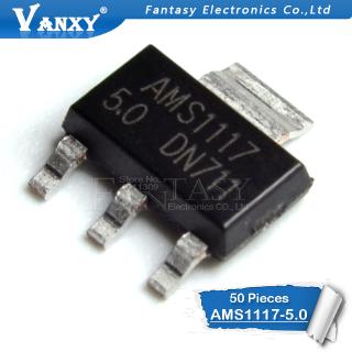 Set 50 Linh Kiện Điện Tử Ams1117-5.0 Sot223 Ams1117-5V Smd