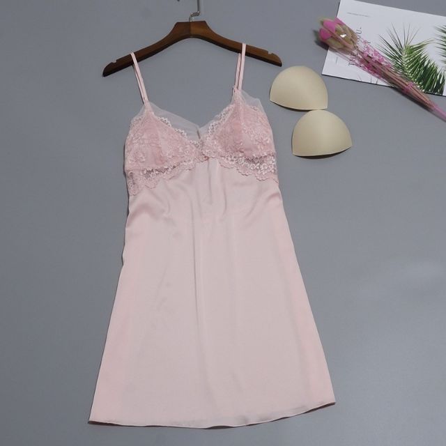 [ SIZE : L/XL 45-65 KG ] VÁY NGỦ LỤA 2 DÂY PHỐI REN vn 125090 vn 115090 | BigBuy360 - bigbuy360.vn