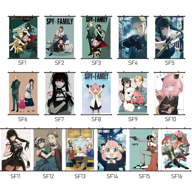 Poster Treo Tường Trang Trí In Hình Spy X Family Loid Forger Yor Briar Anya Forger Bond
