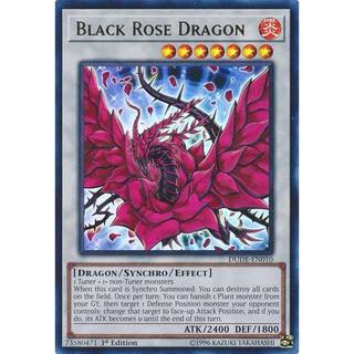 [ Zare Yugioh ] Lá bài thẻ bài DUDE-EN010 - Black Rose Dragon - Ultra Rare