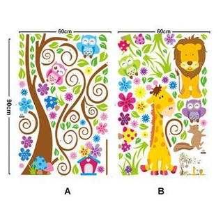 Decal dán tường sư tử nâu