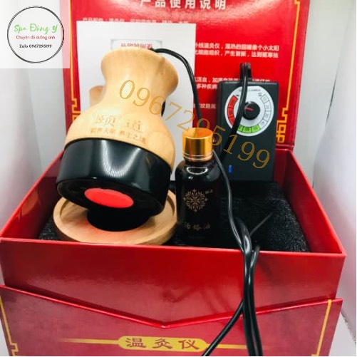 Máy hồng quang loại 1 kèm theo diệu 30ml và dầu masssage gừng 230ml ấm nóng sâu