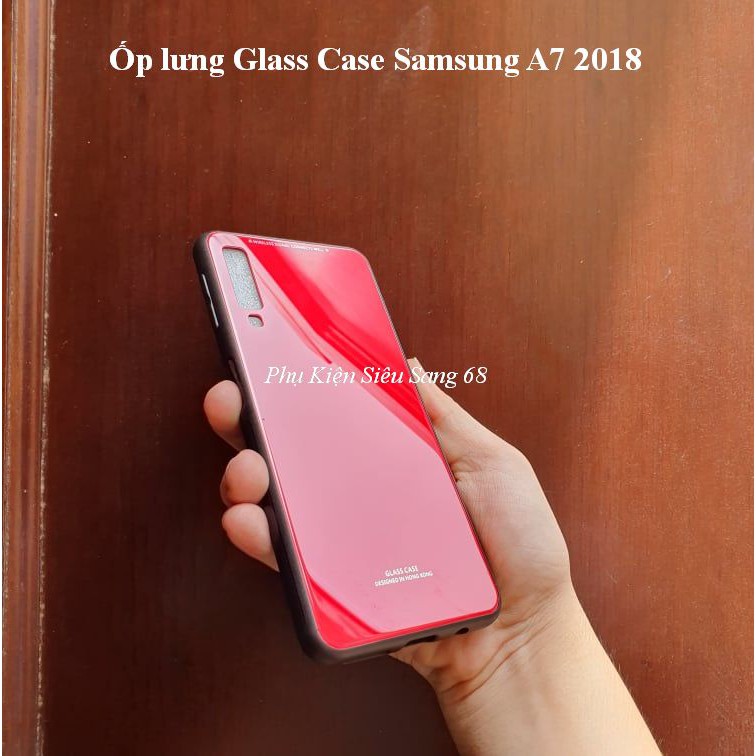 A7 2018| Ốp lưng kính cường lực Glass Case Samsung A7 2018 - PK68