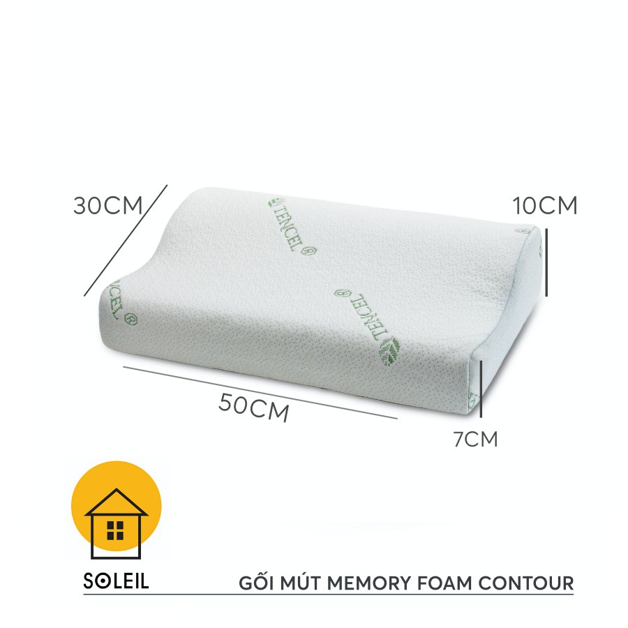 Gối Mút Siêu Mềm STUDIO 77 Memory Foam CONTOUR 30cm x 50cm