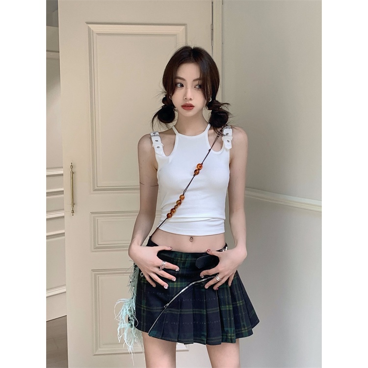 Áo Hai Dây Màu Sắc Đơn Giản Quyến Rũ Cho Nữ