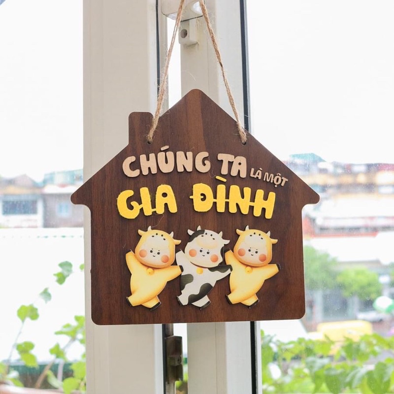 Bảng gỗ decor thành viên gia đình trang trí nhà cửa dễ thương ý nghĩa và làm quà tặng