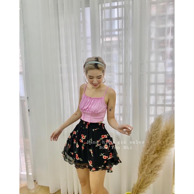 Áo 2 dây nhún ngực ulzzang