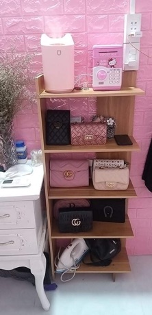 Kệ gỗ góc tường 5 tầng