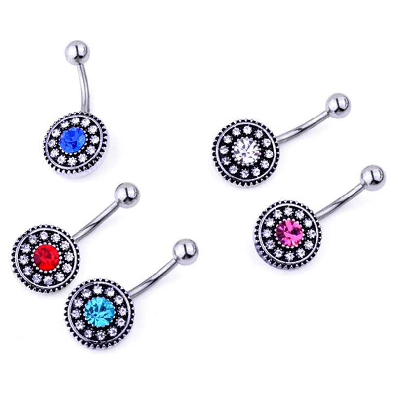 Khuyên Xỏ Đính Đá Pha Lê Nhân Tạo Thời Trang