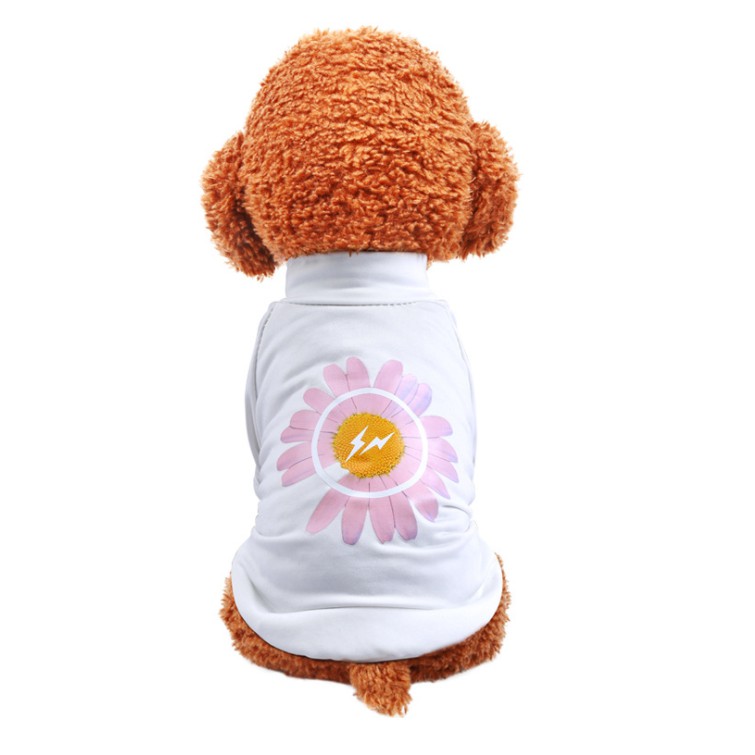 Áo nỉ mẫu hoa cúc cho chó mèo