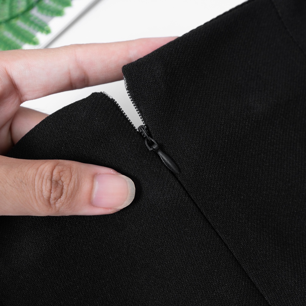 Chân váy công sở bút chì thêu viền co dãn cao cấp EvaLover style Hàn Quốc