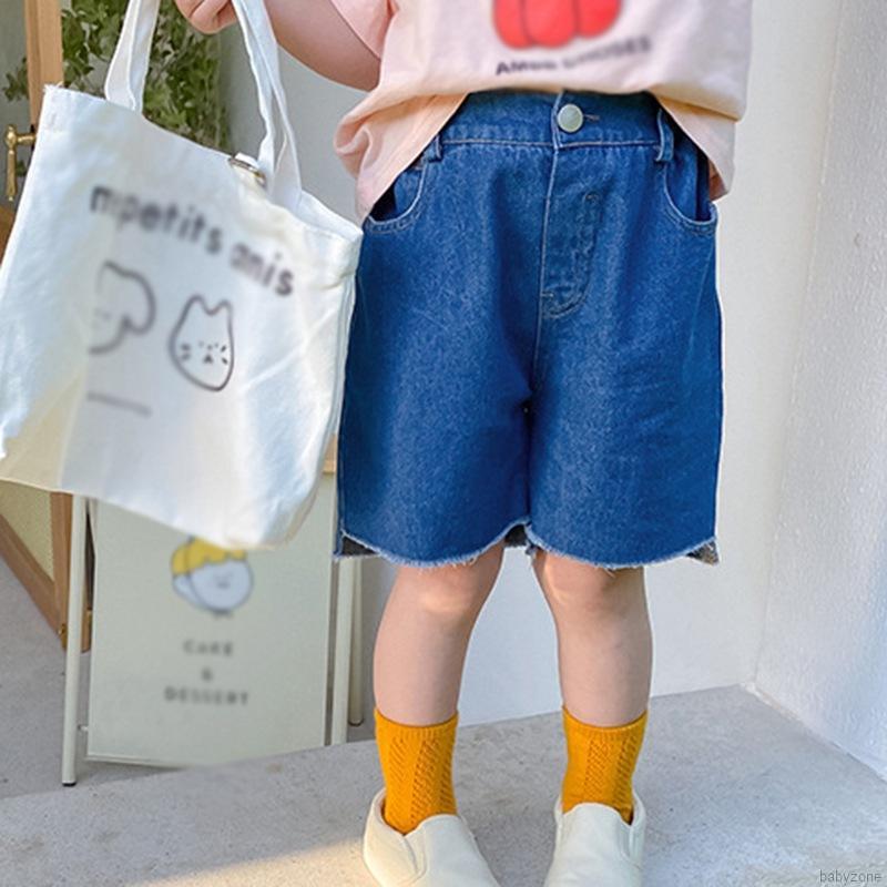 Quần Denim Bé Gái Lưng Thấp Phong Cách Hàn Quốc