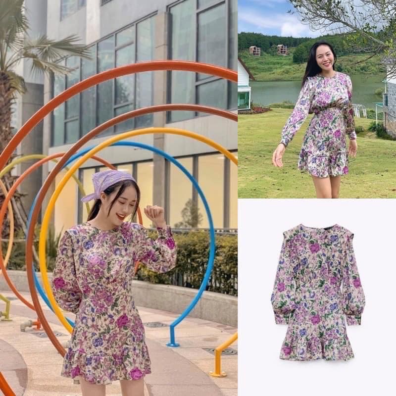 [Hàng có sẵn] Váy Rose Vintage Za Xinh Xắn | BigBuy360 - bigbuy360.vn