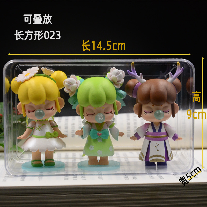 Đồ chơi hộp bất ngờ trưng bày búp bê bằng nhựa trong suốt