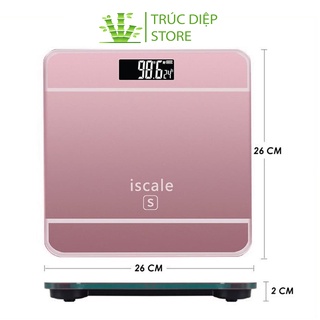 Cân Điện Tử ISCALE -  Cân Sức Khỏe Gia Đình Tải Trọng Max 180kg