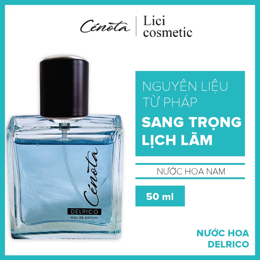 Nước hoa nam Cénota Delrico 50ml, nước hoa nam dạng xịt lưu hương lâu