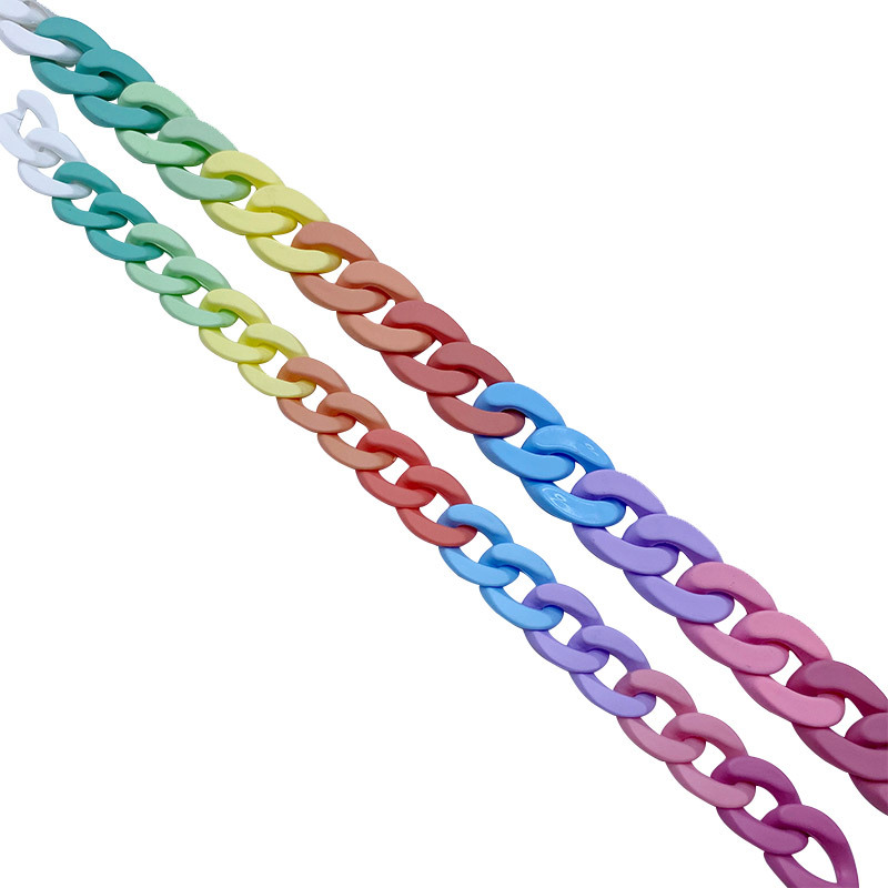 Bộ 10 Phụ Kiện Dây Xích Bằng Nhựa Acrylic Nhiều Màu Sắc Dùng Để Trang Trí Điện Thoại