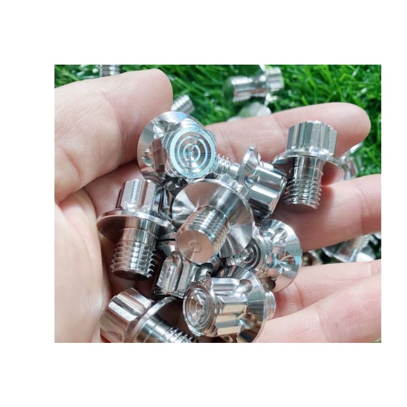 Ốc chân kính Salaya ốc chân kiếng Salaya Ốc chân gương Salaya inox 304 gắn các dòng xe ren Thuận Ngược
